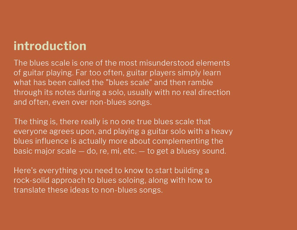 how to play a blues solo