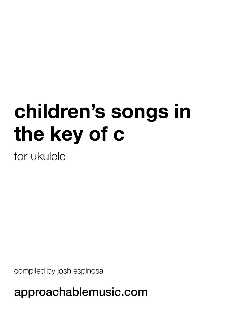 Easy Ukulele Songs for Kids PDF cover
